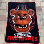 Five Nights At Freddy's Fnaf Throw Blanket Survived Video Game Theme. Fixed Price $19.98.
