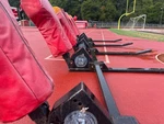 5 Man Blocking Sled, Used Rogers Pads Are Torn,works. Ready Go. Fixed Price $650.00.