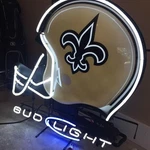 New Orleans Saints Helmet Beer 20"X16" Neon Sign Light Lamp Garage Show Party. Fixed Price $133.79.
