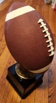 Football Full Size Color Resin TROPHYSKU:SBR152-GB12. Fixed Price $88.00.