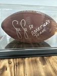 Sean Lee Dallas Cowboys Signed & Inscribed Nfl Wilson Football W/ Display Coa. Fixed Price $150.00.