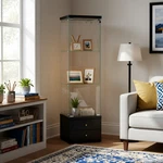 American-style Non-lit Glass Display Cabinet Soft-close Drawer Slides 3 Ad. Fixed Price $208.40.