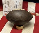 Vintage 1930S Spalding Or Dubow Leather Official Football W/ Laces Display. Fixed Price $79.00.