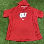 Wisconsin Badgers Football Under Armour Hoodie Mens 2XL Team Issued Mike Jarvis. Fixed Price $90.00.