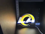 Rams Illuminated Display Unit 3D Printed Led Lightbox For Nfl Fans. Fixed Price $24.50.