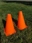 Outdoor Fun Playground 9 Orange Plastic Sport Training Traffic Safety Cones 2. Fixed Price $16.00.