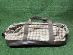 Wenzel Tent & Gear Co. Duffel Bag Plaid Canvas Brown Trim Overnight Camping. Fixed Price $35.99.