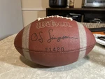 O.j. Simpson Vintage 1970 Signed Commemorative Football F1420 Wilson Leather. Fixed Price $32.00.