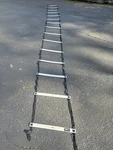Sklz Chrome Agility Ladder Silver Black Metal Nylon With Ground Stakes. Fixed Price $28.00.