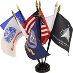 Armed Forces (style A) - 4 In. X 6 Military Stick Set (7 Flags) 100D. Fixed Price $24.88.