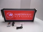 Northwest Airlines Led Display Lighted Sign Lightbox Wall Hanging. Fixed Price $125.00.