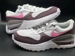 Sz 3.5Y Nike Air Max Girls' Sneakers White Pink Brown Mesh Comfort. Fixed Price $45.00.