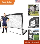 9X5 Ft Kids Soccer Goal With Carry Bag, Portable Folding Net For Backy.... Fixed Price $78.62.