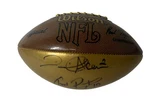Nfl Signed Gold Panel Wilson Football. Fixed Price $99.00.