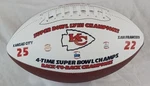 Kansas City Chiefs Back To Super Bowl Lviii Full Size Souvenir Footballs. Fixed Price $89.97.