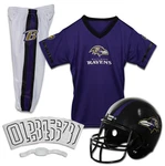Baltimore Ravens Franklin Deluxe Helmet And Uniform Set. Fixed Price $49.95.
