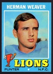 1971 Topps Football Card/herman Weaver/tennessee Volunteers/ship $1.88. Fixed Price $9.12.