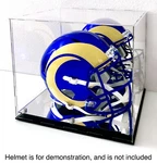 Full Size Acrylic Football Helmet Display Case With Back Mirror & Base. Fixed Price $49.99.
