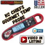 Kansas City Chiefs Instant Bbq Thermometer, Waterproof Grill Tool, Kc Fan Gift. Fixed Price $9.99.