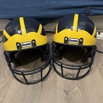 Franklin Michigan Wolverines Ncaa Child Size Replica Football Helmet Lot Of 2. Fixed Price $59.99.