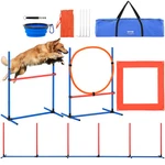 Vevor Dog Agility Training Equipment 4 Pcs Set With Hurdles Jump Ring Pause Box. Fixed Price $43.90.