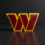 Commanders Washington Nfl 3D Logo Sign Burgundy Gold Football Fan Decor. Fixed Price $16.99.