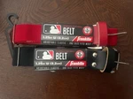 Franklin Youth Baseball Softball Belt Set 2 Brand New Red Black Adult Nwt. Fixed Price $10.95.