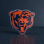 Chicago Bears Nfl Team Logo Head Wall Sign Fan Decor Football Memorabilia. Fixed Price $16.99.