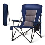 Heavy Duty Camping Chairs Oversize Folding High Back Armchair W/cup Holder. Fixed Price $75.99.