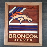 Nfl Football Denver Broncos Wood Sign Decoration 12" X 14". Fixed Price $34.99.