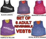 6 Reversible Adult Soccer Micro Mesh Scrimmage Vests Pinnies. Fixed Price $29.95.