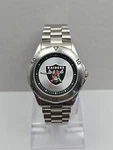 Nfl Raiders Working Mens Watch By Game Time Silver Tone New Battery. Fixed Price $21.40.