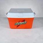 Vtg 2003 Large 48 Qt Double Handled Orange Gatorade Cooler Rubbermaid 22X16X14. Fixed Price $58.99.