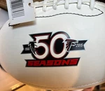 Atlanta Falcons 50 Seasons 1966-2015 Wilson Football Vic Beasley #44 Autograph. Fixed Price $30.00.