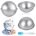 2 Pcs Hemisphere Cake Pan 8 Inch 3D Football Aluminum Half Mold Nonstick Baking. Fixed Price $33.20.