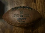 Nfl Oakland Raiders Wilson Leather 9" Mini Football Vintage Logo. Fixed Price $19.95.