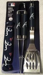 Northwest Mlb Atlanta Braves 3-PC Bbq Stainless Steel Utensils & Towel Set Nwt. Fixed Price $26.96.