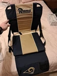 St. Louis Rams Nfl Licensed Northpole Stadium Seat W/ Mesh Pocket, Nice. Fixed Price $22.00.