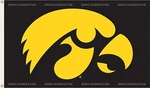 Iowa Hawkeyes Flag With Grommets 60" X 36" Sports Room Metal Holes. Fixed Price $32.99.
