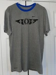 Nike Oregon Ducks Football Team Issued Weight Lifting Blue Collar T-shirt Medium. Fixed Price $59.99.