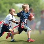 Kids' Inflatable American Football Soft Anti-slip Rugby Training. Fixed Price $17.00.