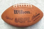 Usfl 1983-85 Wilson Leather Football Chet Simmons Commissioner Vintage Stadium. Fixed Price $125.00.